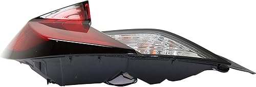 Miniatura 6 de Evan-Fischer - Conjunto de luz trasera compatible con Honda Civic Coupe 2016-2018, lente transparente y roja para el lado del conductor