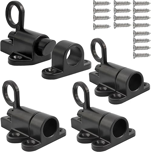 Pestillos de cierre automático de aleación de aluminio, cerradura automática de puerta de resorte negro, cerradura de puerta de ventana de