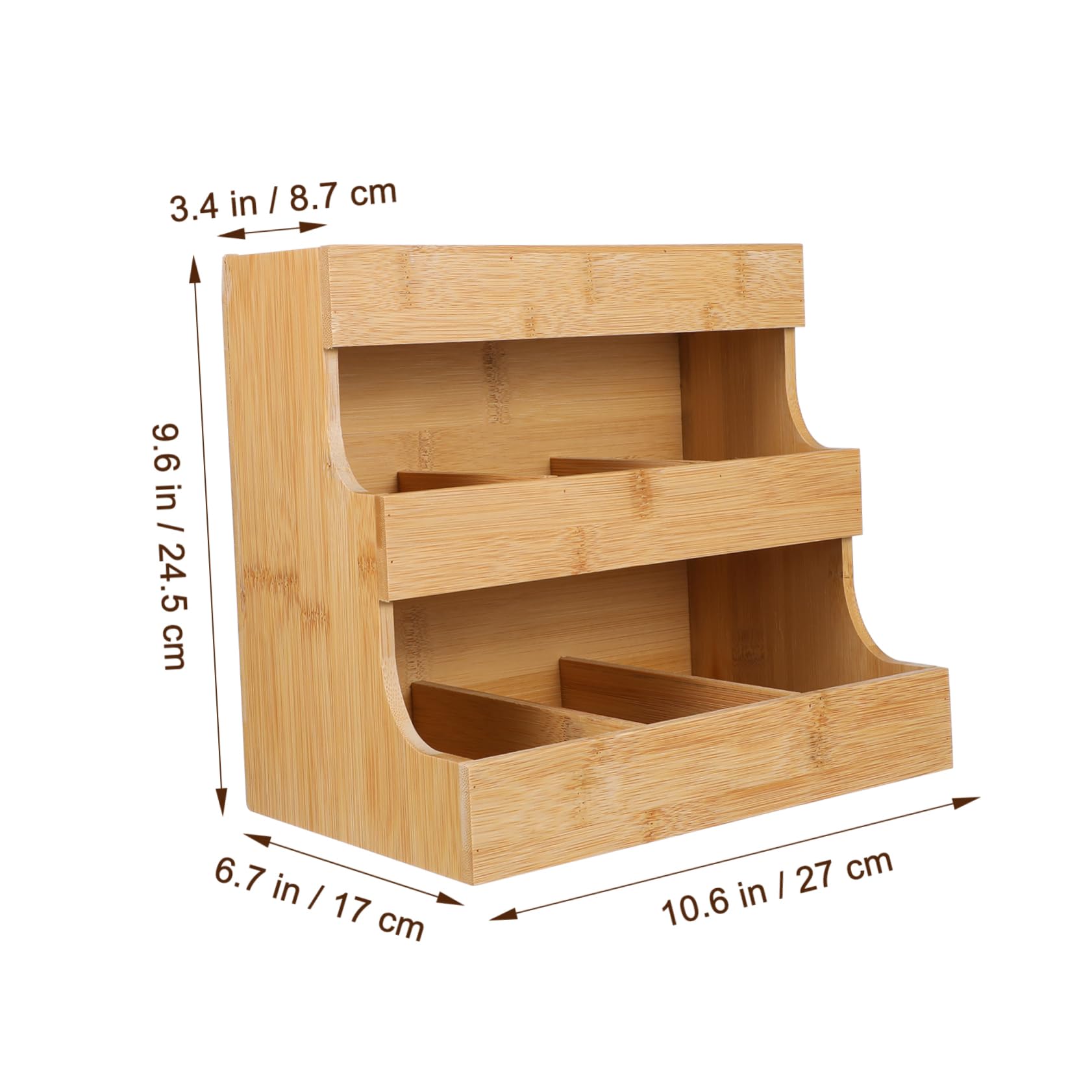 CIYODO Wooden Tea Bag Container Elegant Organizer for Coffee Sugar Bags Storage Case for Home Office Multi Functional Tea Holder for Kitchen Bedroom