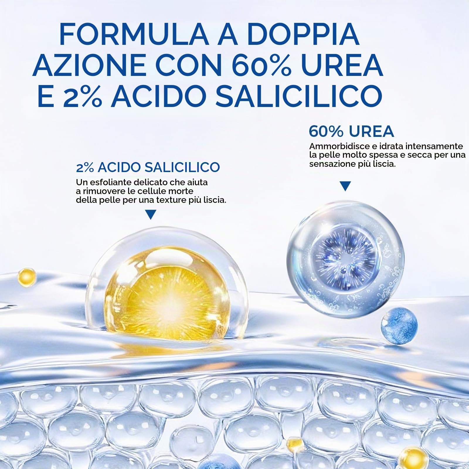 OUKEYA Stick Anti-Callosità con 60% Urea & 2% SA, Balsamo Solido Ammorbidente per Talloni, Piedi, Gomiti e Ginocchia, Cura Intensiva per Pelle Secca e Ruvida, 40 g