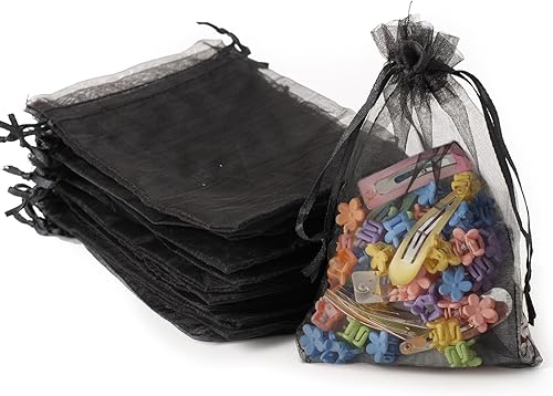 100 bolsas de organza, bolsas de malla pequeñas de 4 x 6 pulgadas (3.9 x 5.9 in), bolsas de regalo de joyería, bolsas de embalaje para fiestas,