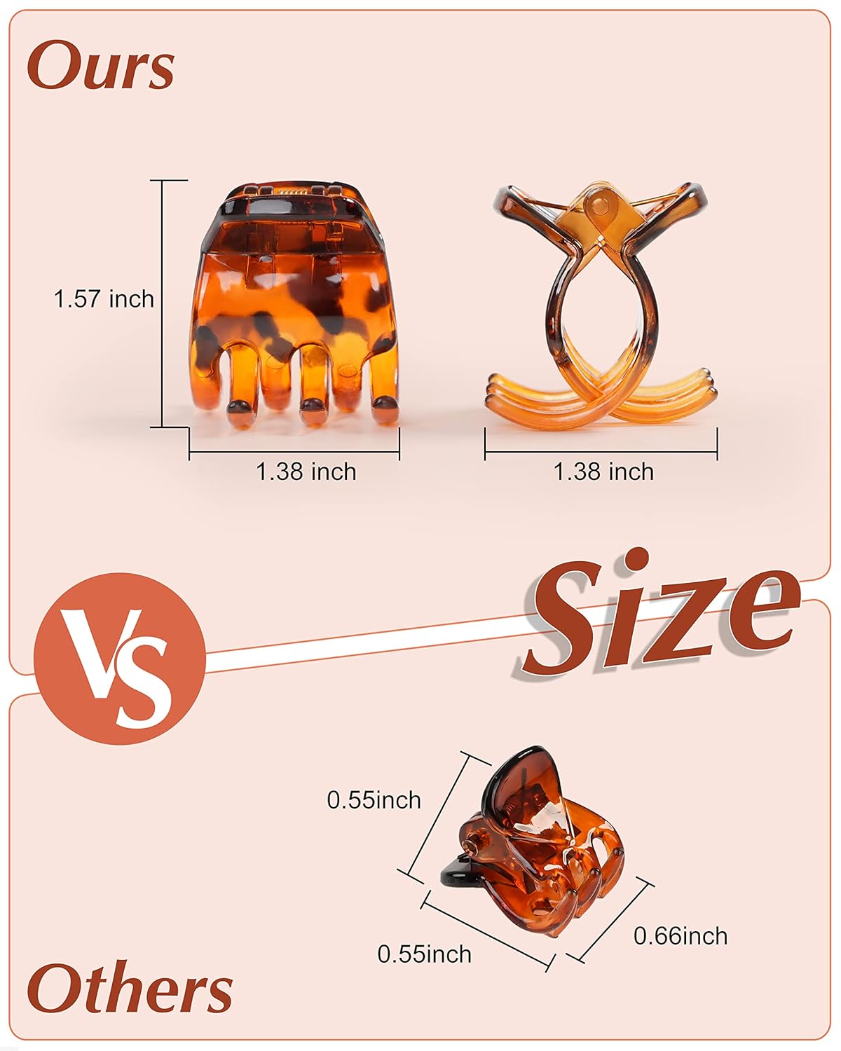 Medium Hair Clips, 18 Pcs 1.38 Inch Hair Claw Clips Medium Size, No-Slip Jaw Clips, Hair Clips Medium for Women and Girls : Beauty & Personal Care