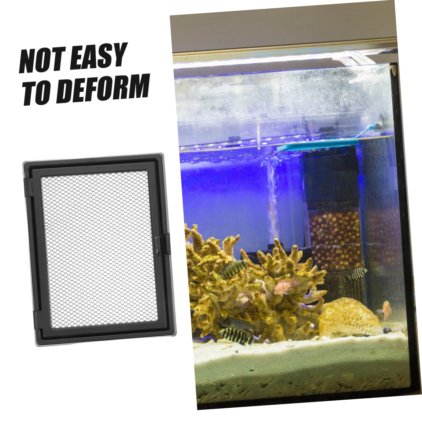 COLLBATH Coperchio in Rete per Acquario Copertura Magnetica Ricambio Adatto A Serbatoi d'Acqua Dolce E Marine Sicurezza Anti-Salto per Pesci Betta E Rettili
