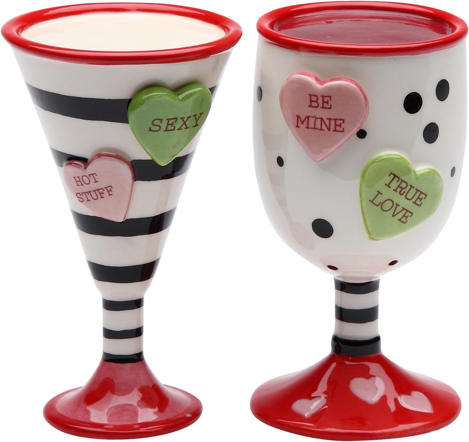 StealStreet Ss-cg-62363 8,9 Cm Valentine Vin Et Tasses Martini Sel Et Poivre