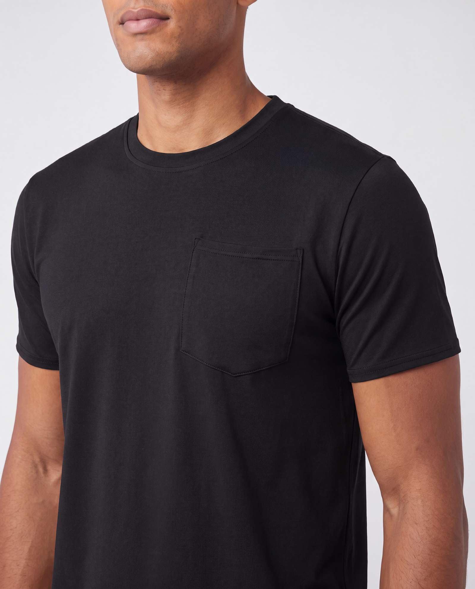 Real Essentials 4 Pack: Men's Dry-Fit Short Sleeve Pocket Crew Performance Athletic T-Shirt (Available in Big & Tall)