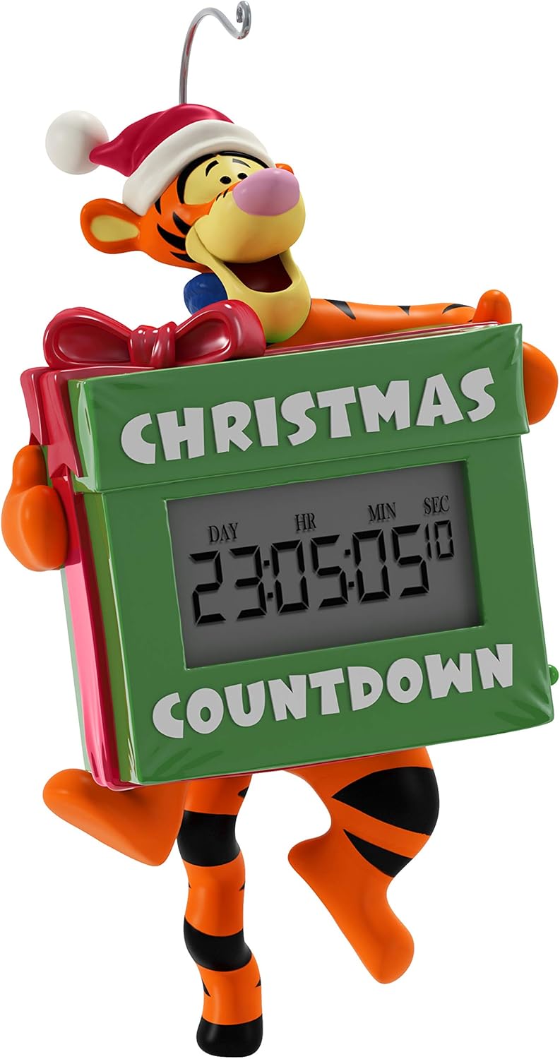 Hallmark Keepsake Ornament 2020, Disney Winnie The Pooh Tigger's Christmas Countdown Clock, Light-Up