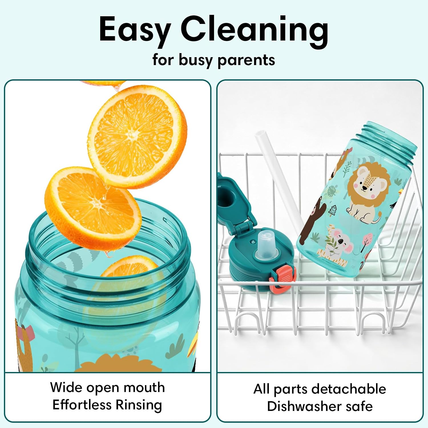 13oz Kids Water Bottle Bite Sip