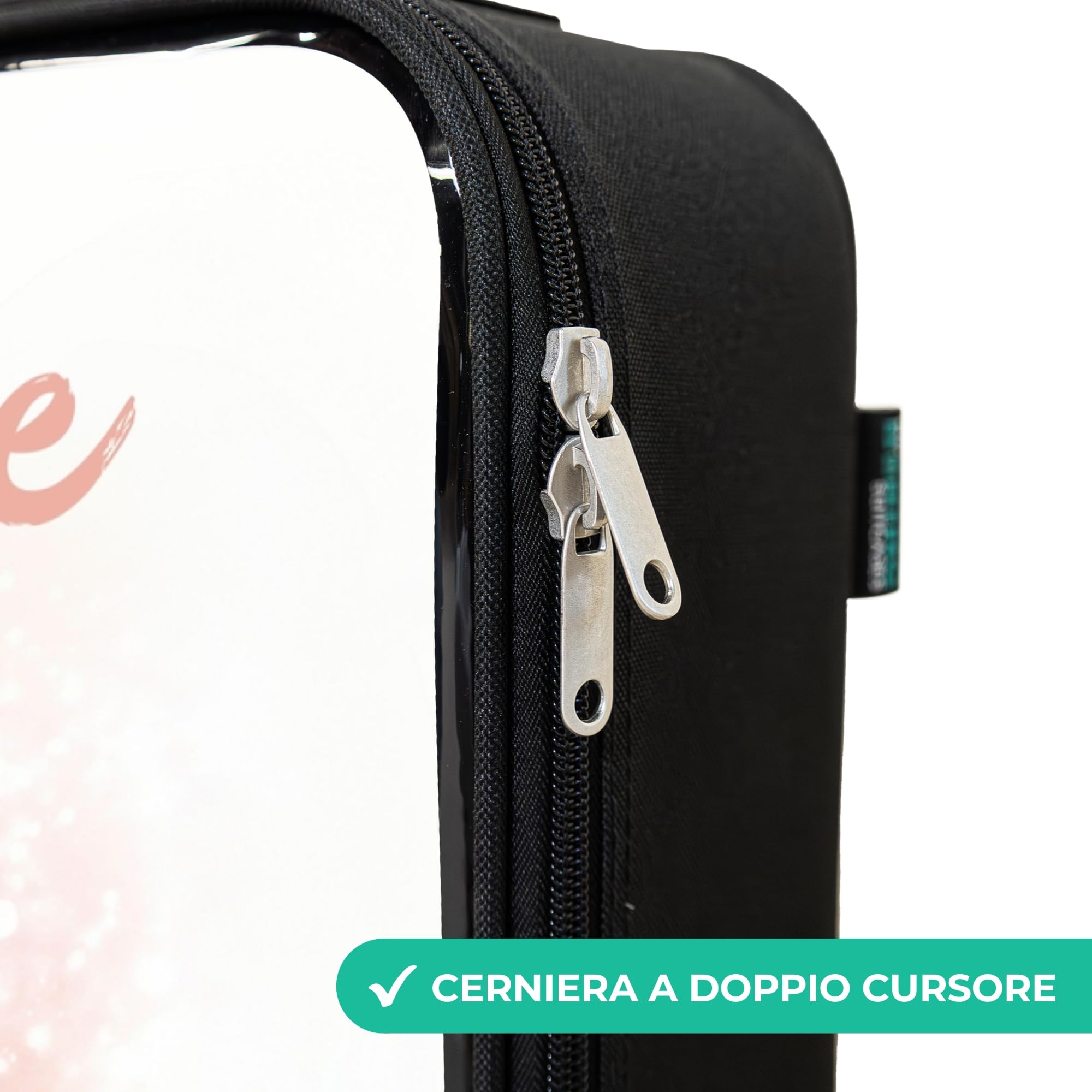 NoBoringSuitcases.com® Valigia Per Bambini Personalizzato Con Un Nome 48x31x19 cm Bagaglio Ultraleggero Trolley A Mano Rigidi LED Ruote Da Viaggio - Ragazze - Ballerina - Elfo - Fata