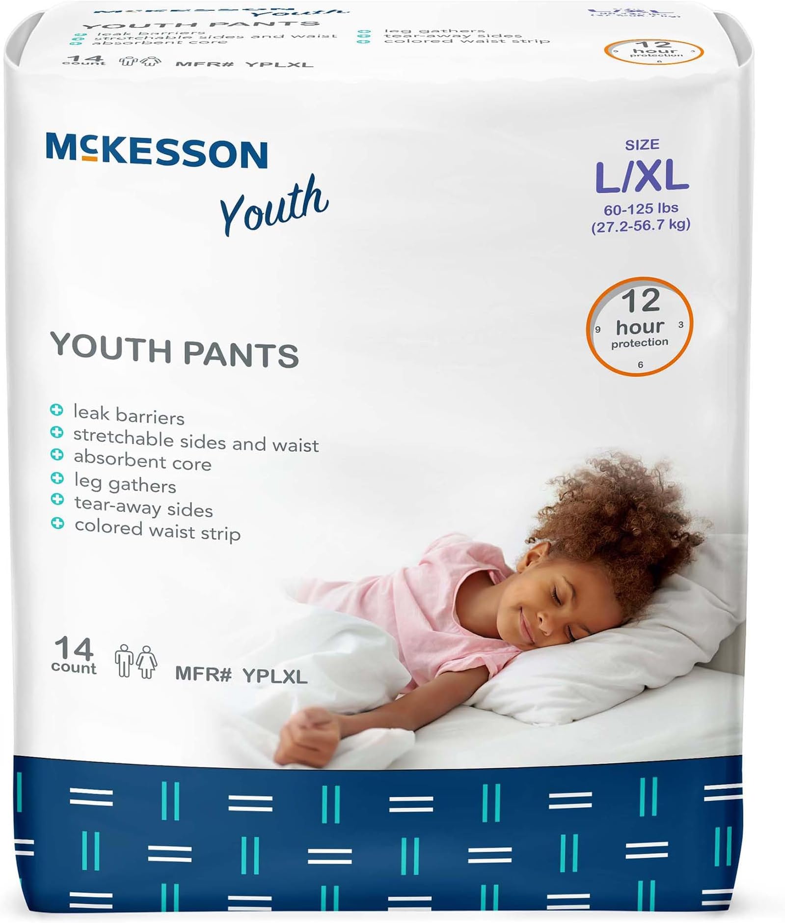 Youth Training Pants, L/XL, Size Large/XL, 125 lb, 14 ct