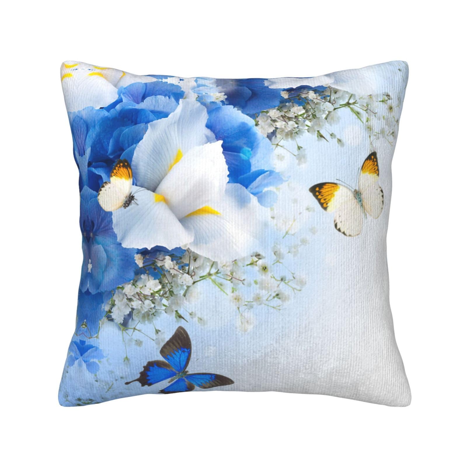 Housses de coussin 45,7 cm fleurs et papillons pour raviver un salon terne