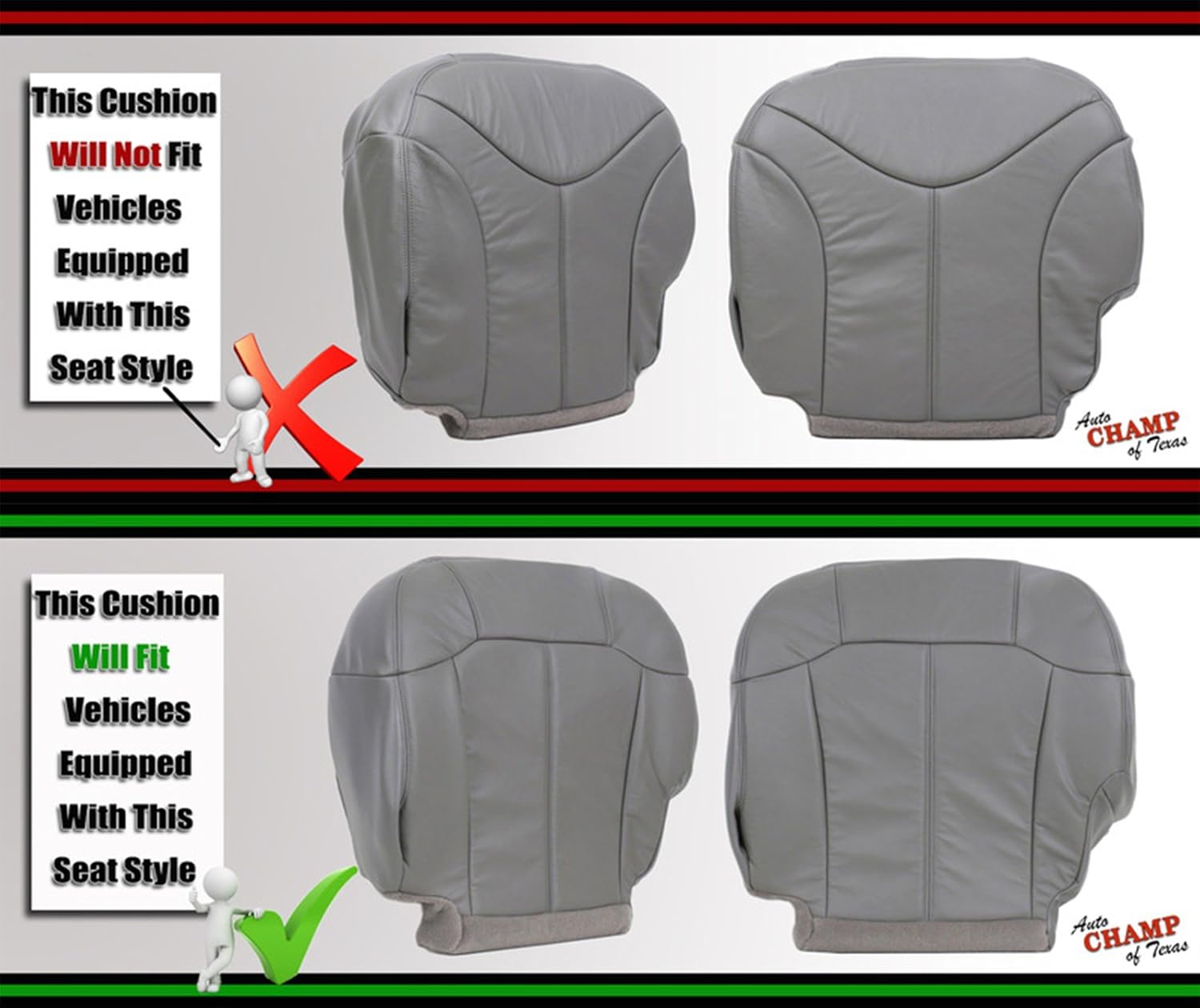 Compatible with1999-2002 GMC Sierra 1500h D 2500h D - Driver Side Bottom Seat Replacement Cushion