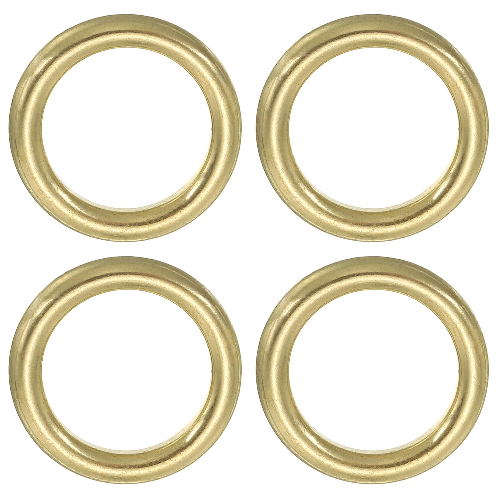 PATIKIL Brass O Ring, 4 Pack 0.8 Inch Inner Dia Solid Brass Round Ring Circle Loop Buckle for Leather Craft Purse Bag