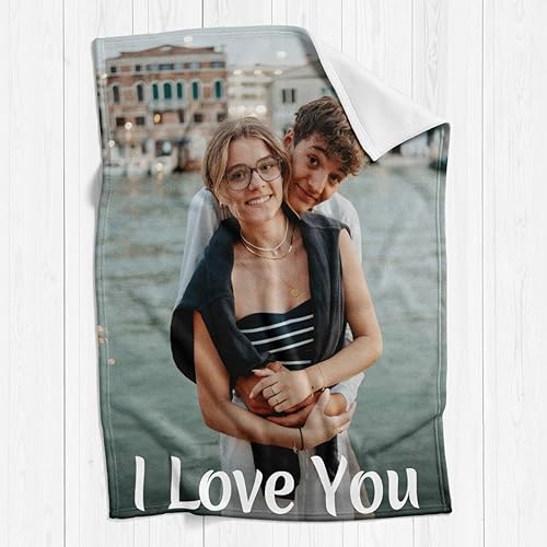 Miniatura 5 de Regalos para mujeres/hombres, manta personalizada de cumpleaños con imagen, mantas personalizadas con fotos, día de San Valentín, Navidad, regalos