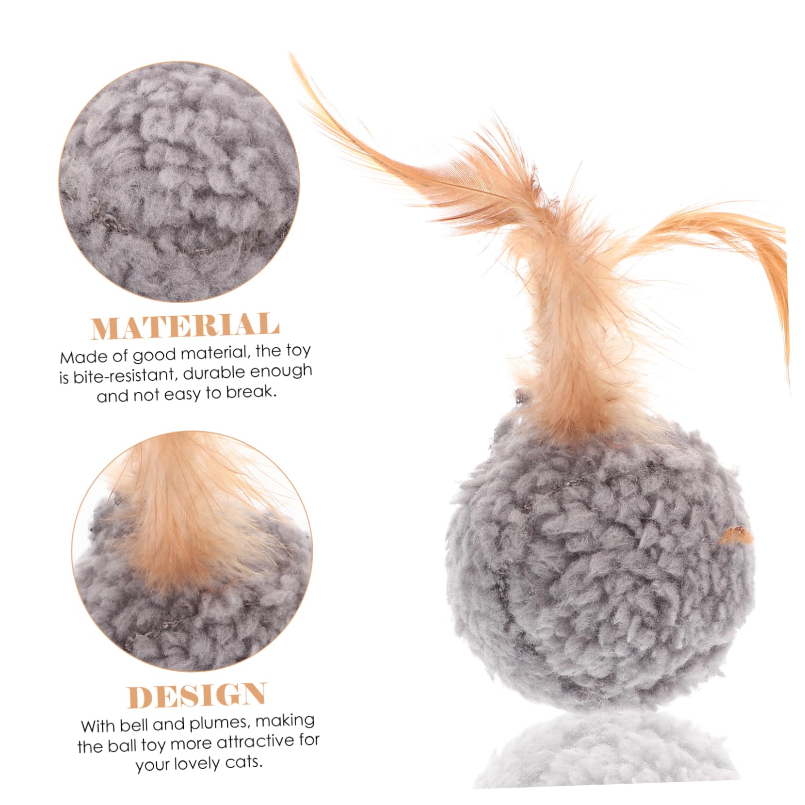 Kisangel 27piezas Juguete para Gatos De Peluche y Cascabeles Accesorio Interactivo para Estimulación y Ejercicio De para Gatos y Gatitos