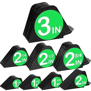 3 Inch Hair Clipper Combs Guides, Hair Clipper Guards 1 & 1/4" 1 & 1/2" 2", Mega NO.16 NO.12 NO.10 fits for most Wahl Clippers Black, 8pcs Mega Set