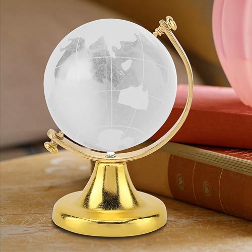 Miniatura 2 de Bola mágica redonda de la esfera del mundo del globo de la tierra bola de cristal con soporte Decoración de arte para el hogar Oficina Decoración