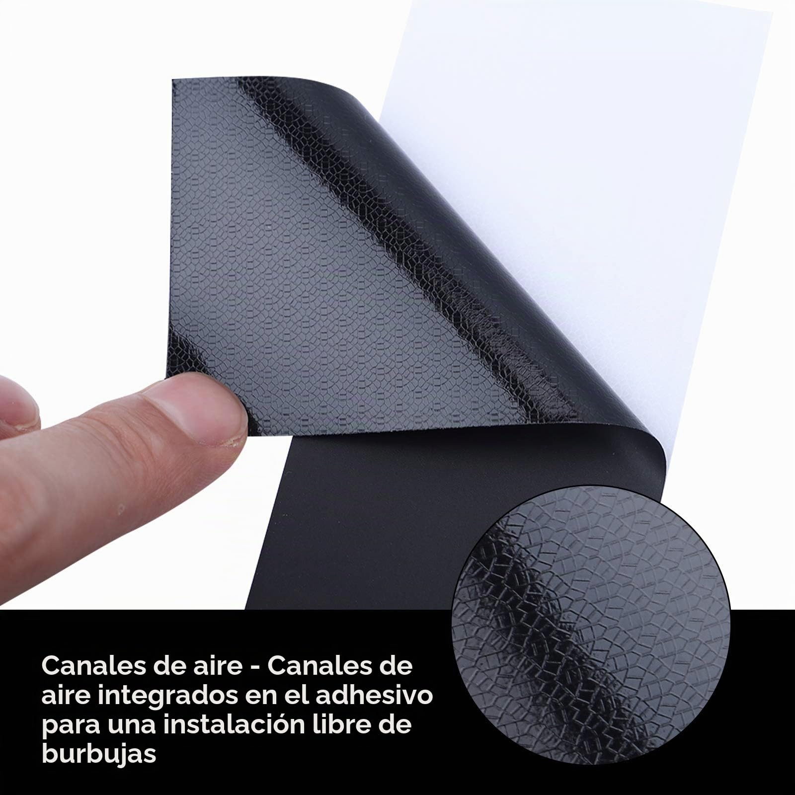 NewL Cinta de vinilo negro mate de 10 cm x 900 cm, adhesivo de liberación de aire para coches, antiarañazos, protector de umbral de puerta de coche