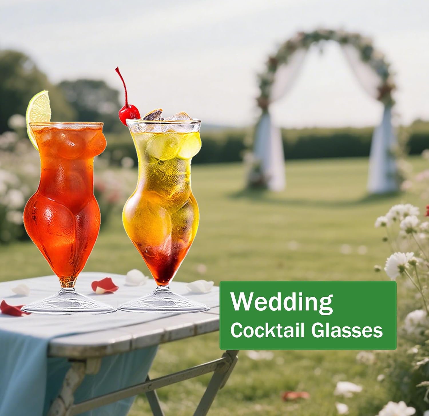 4 PCS White Wine Glasses,Glass Highball Glasses, Body Glasses Set of 4,Uniquely Shaped Cocktail Glasses Beer Cup for Parties, Homes, Bars, Clubs, Restaurants, Hotel Venue (2.55 * 6.29 inch) - Image 3