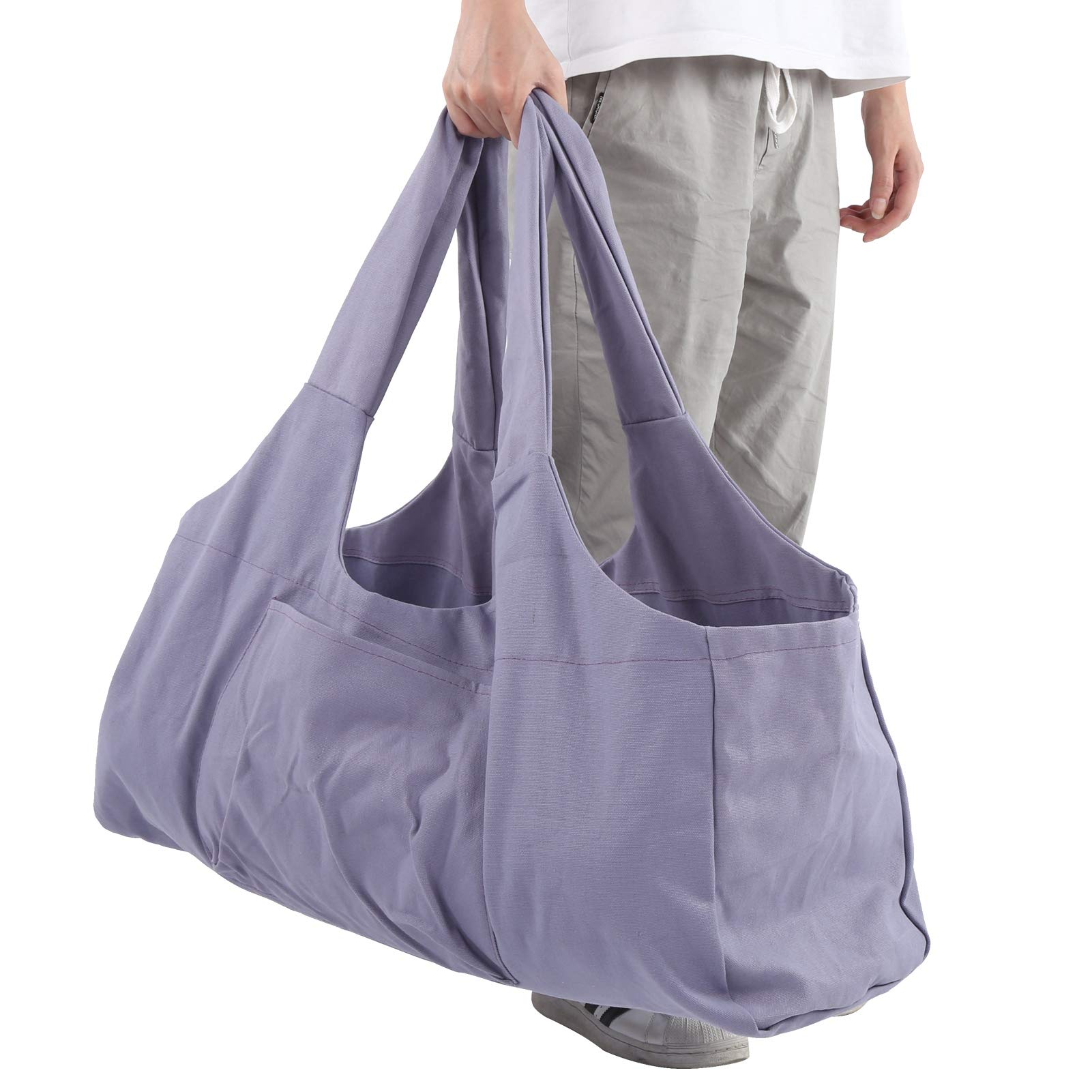 SOONHUA Supporto per tappetino da yoga,Yoga Mat Tote,Grande tappetino da yoga Sling Carrier con tasca laterale Accessorio Yoga, Viola, moda