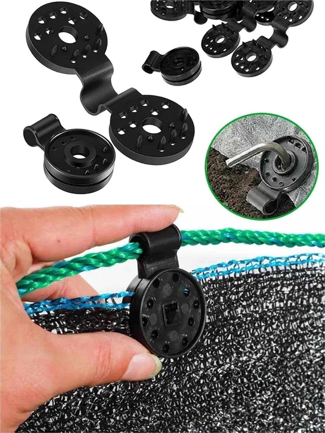 Shade Cloth Clips 150pcs Shade Cloth Clip Fabric Clamps Grommets For Net Mesh Cover Sunblock In Garden Backyard Greenhouse for Garden Patio Awning Mesh Fabric