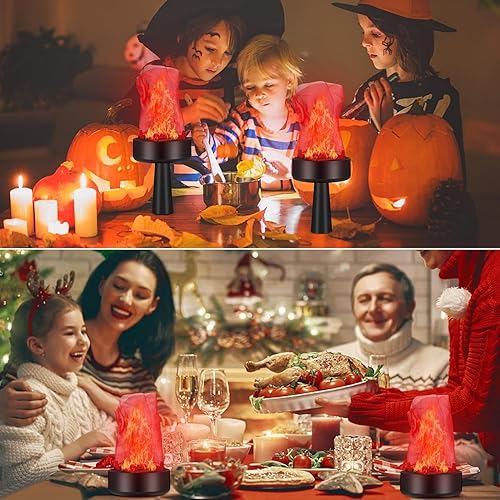 Miniatura 2 de Fuego falso 3D recargable por USB, luz de fuego falsa portátil, luz de llama falsa eléctrica, lámpara de llama falsa, fogata eléctrica de Halloween,