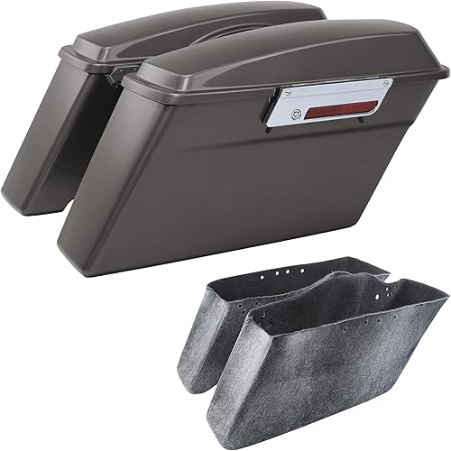 SLMOTO Bolsas de alforja para alforjas para Harley Touring Road King Road Glide Street Glide Electra Glide Ultra-Classic FLHT FLTR FLHR 1994-2013