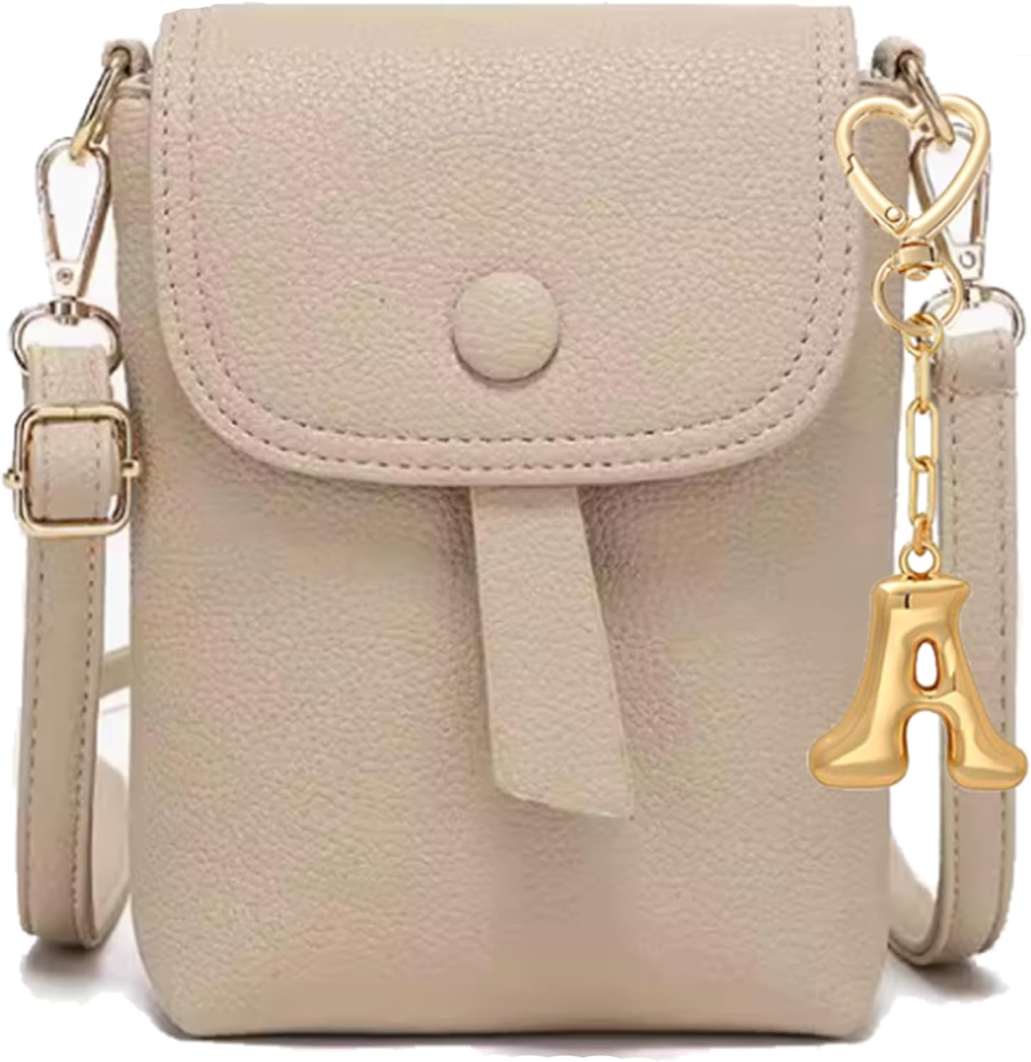 LVYOUME Gold Initial Letter Keychain Bag Charms Gifts for Women, Cute Girly Handbag Accessories,Heart Keychains for Purse image 5