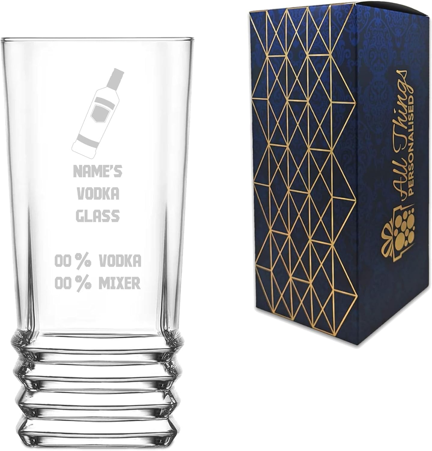 Bierglas, Bierkrug - Personalisiert, Graviertes, Schweres Glas - 1 Kg