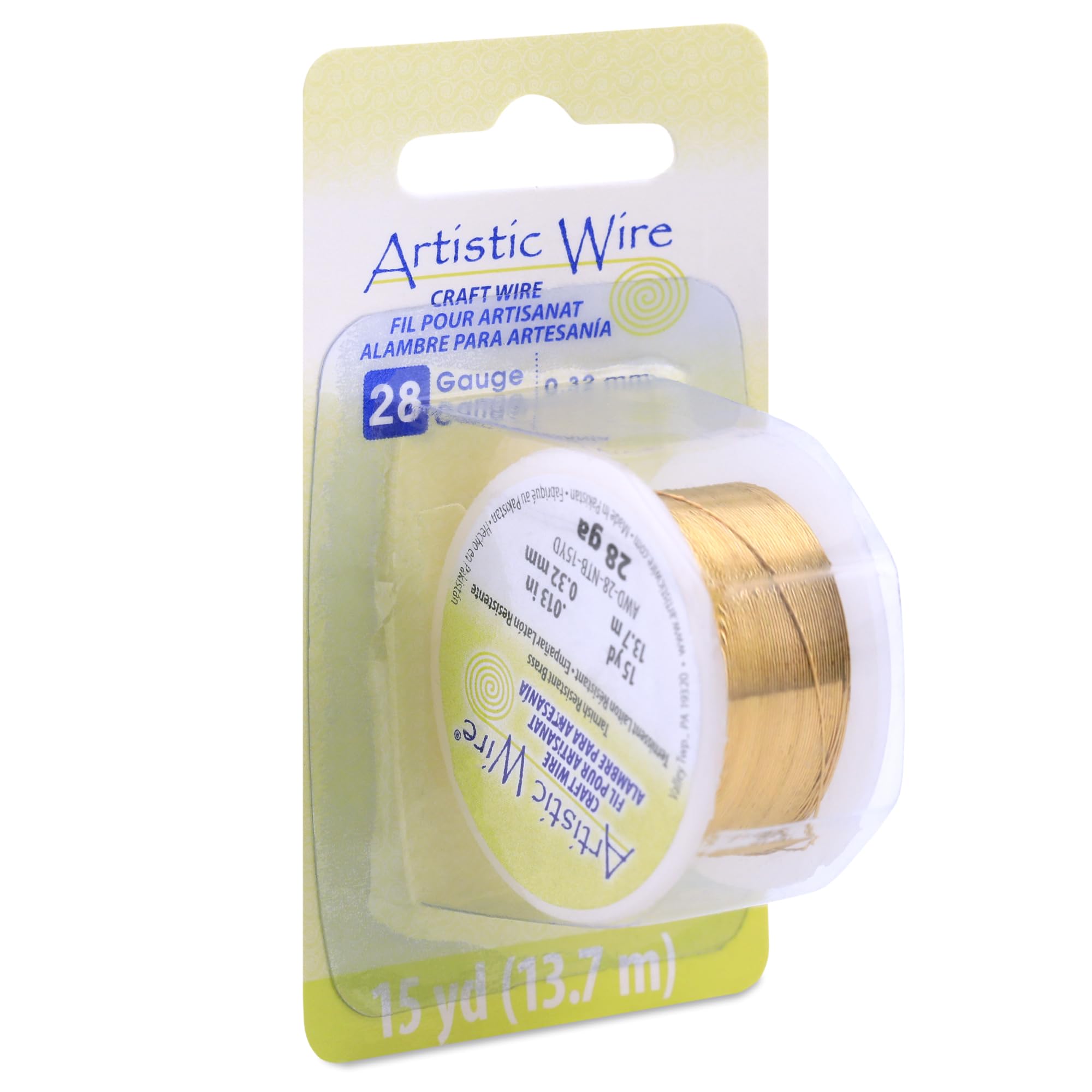 Artistic Wire 28-Gauge Non-Tarnish Brass Wire, 15-Yards