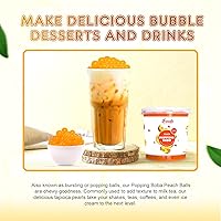 Vista 137 de Fanale Perlas de Boba Reventadoras de Fresa y Mango, Veganas, Sin OMG, Sin Gluten, Sin Grasa, Perfectas para Té de Burbujas, Batidos, Helados