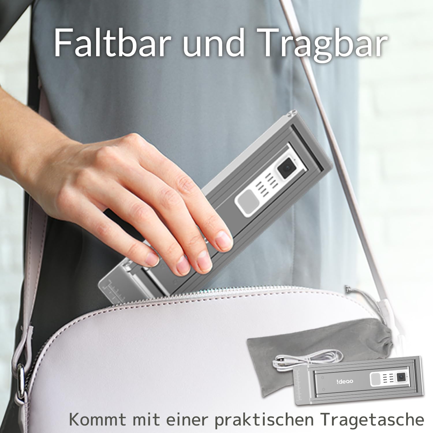 Ideao DC400 4K 16MP USB Dokumentenkamera & Webcam, 3-in-1 Scanner | 4K/30fps 1080P/60fps, Autofokus, Mikrofon, LED-Lampe, 100+ OCR, für Fernlernen & Meetings, Windows/Mac/Chromebook
