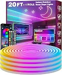 FBZ 300FT Permanent Outdoor Lights with App ControlRemote, IP67 Waterproof Outdoor Under Eave Lighting,Outdoor Lights for Outdoor Decor,Garden Decor,House,Party,Holiday