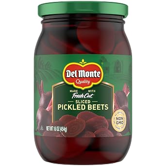 Del Monte Crinkle Cut Ready to Eat Pickled Beets, 16 oz Jar