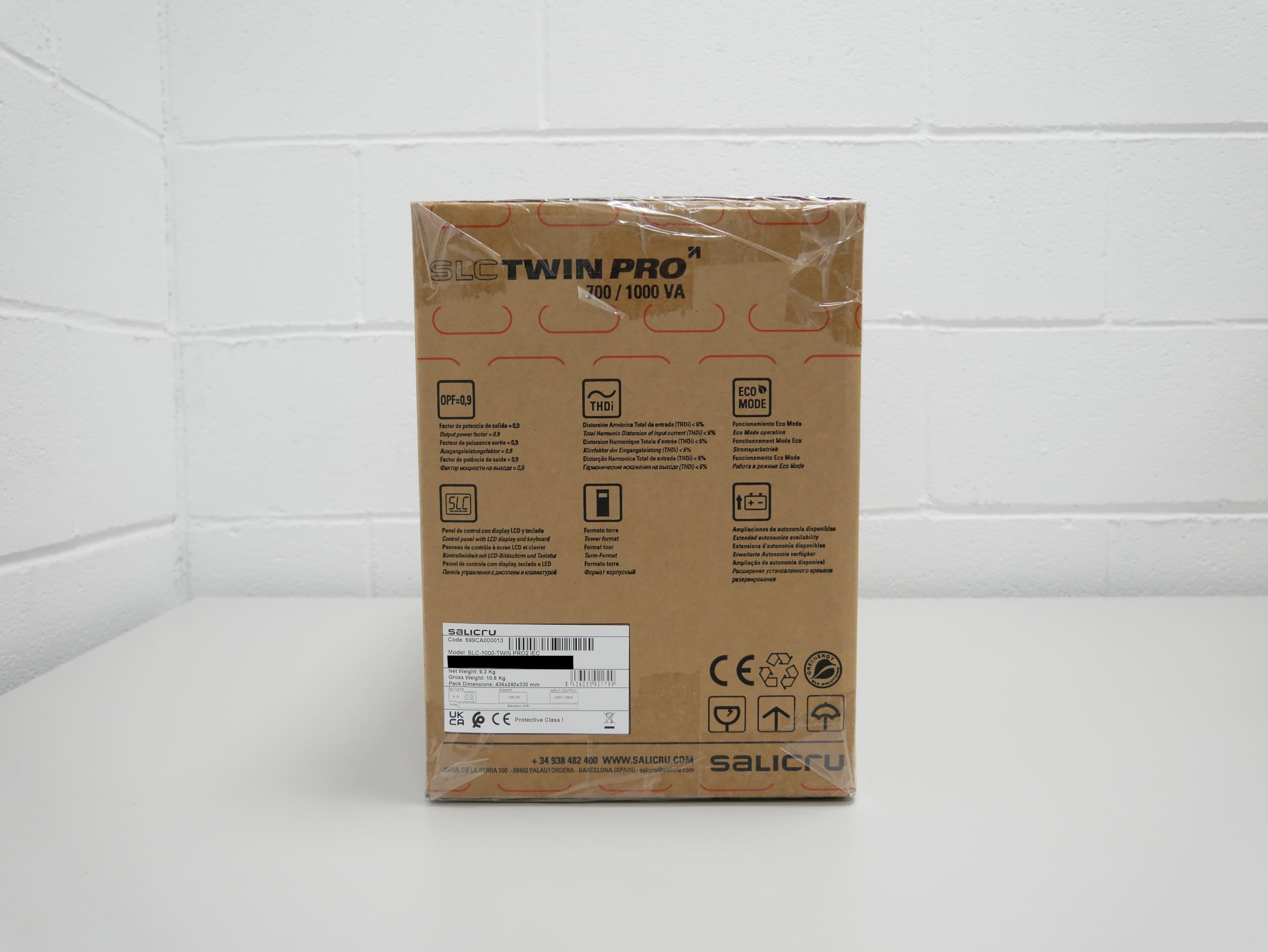 Salicru SLC 1000 Twin PRO2 IEC – Gruppo di continuità (UPS) 1000 VA On-Line Doppia conversione