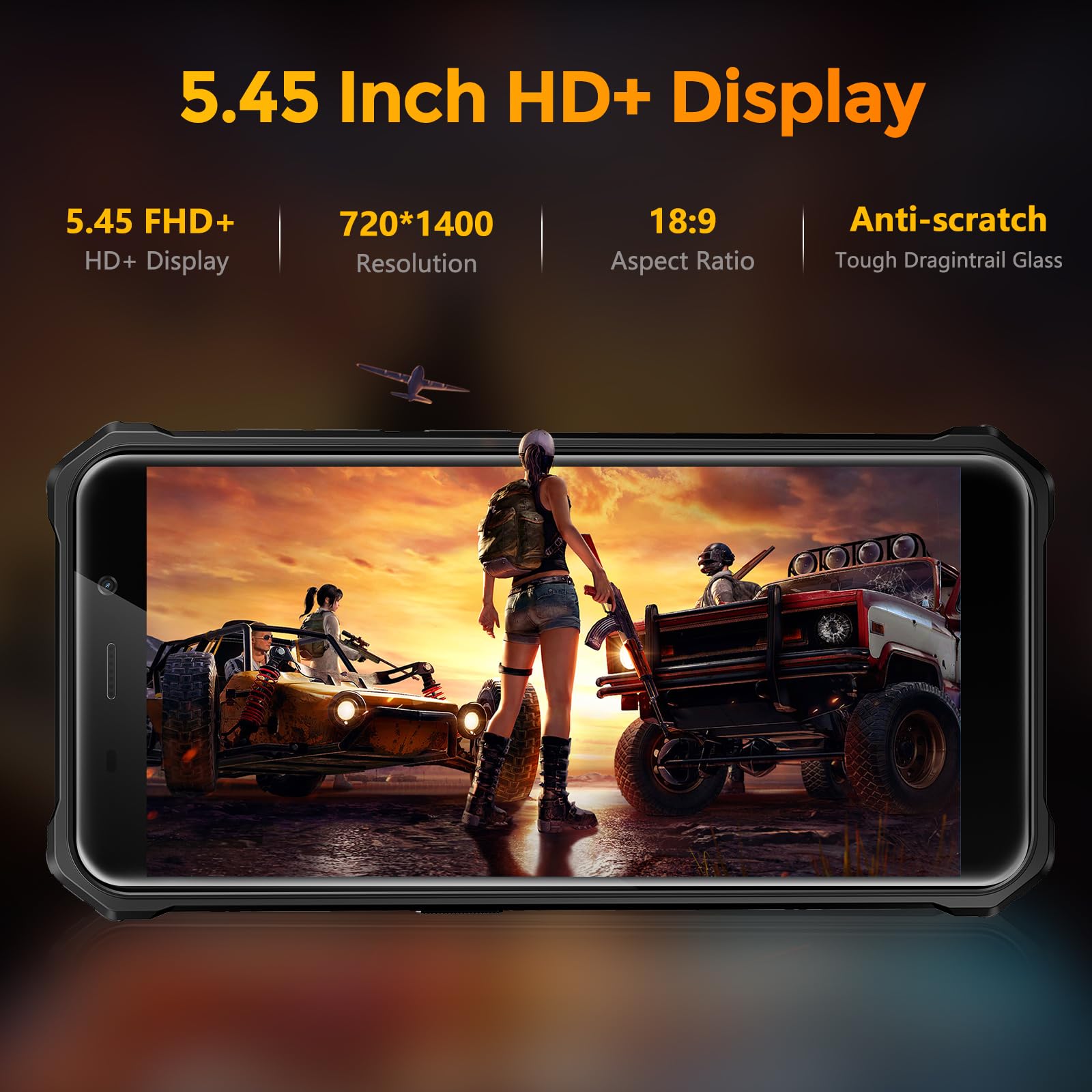 FOSSiBOT F101 Pro Outdoor Handy ohne Vertrag,Dual Bildschirm 15GB(8+7)+128GB/1TB,10600mAh Akku,5,45"HD+Bildschirm,24MP Kamera,Android 13 Outdoor Smartphone IP68/69K,Dual SIM 4G,Face ID,OTG,NFC,Schwarz