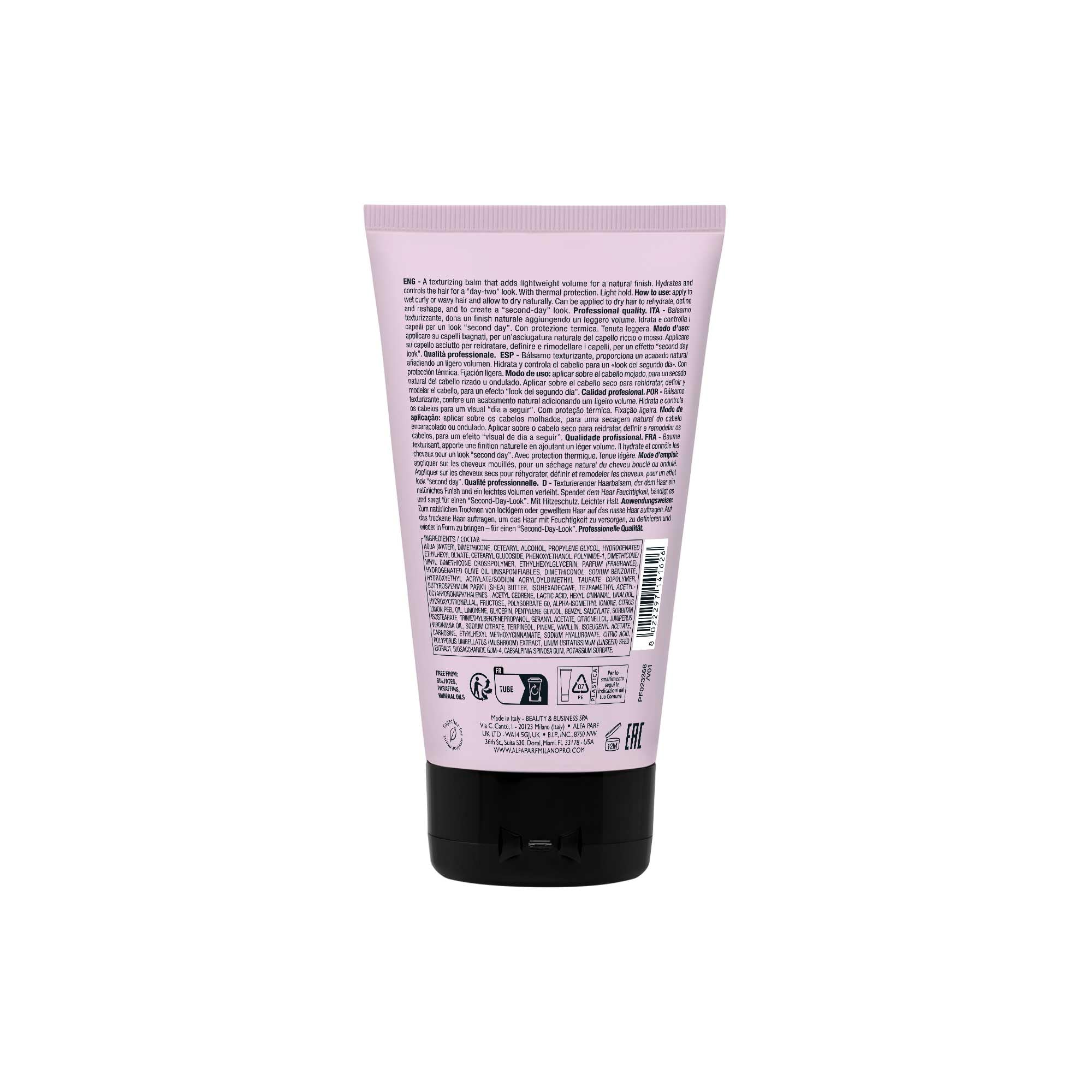 ALFAPARF MILANO Semi di Lino Style & Care Texturizing Balm - Light Hold - Texturizing Balm for All Hair Types - Thermal Protection (5.07 fl oz / 150 ml)
