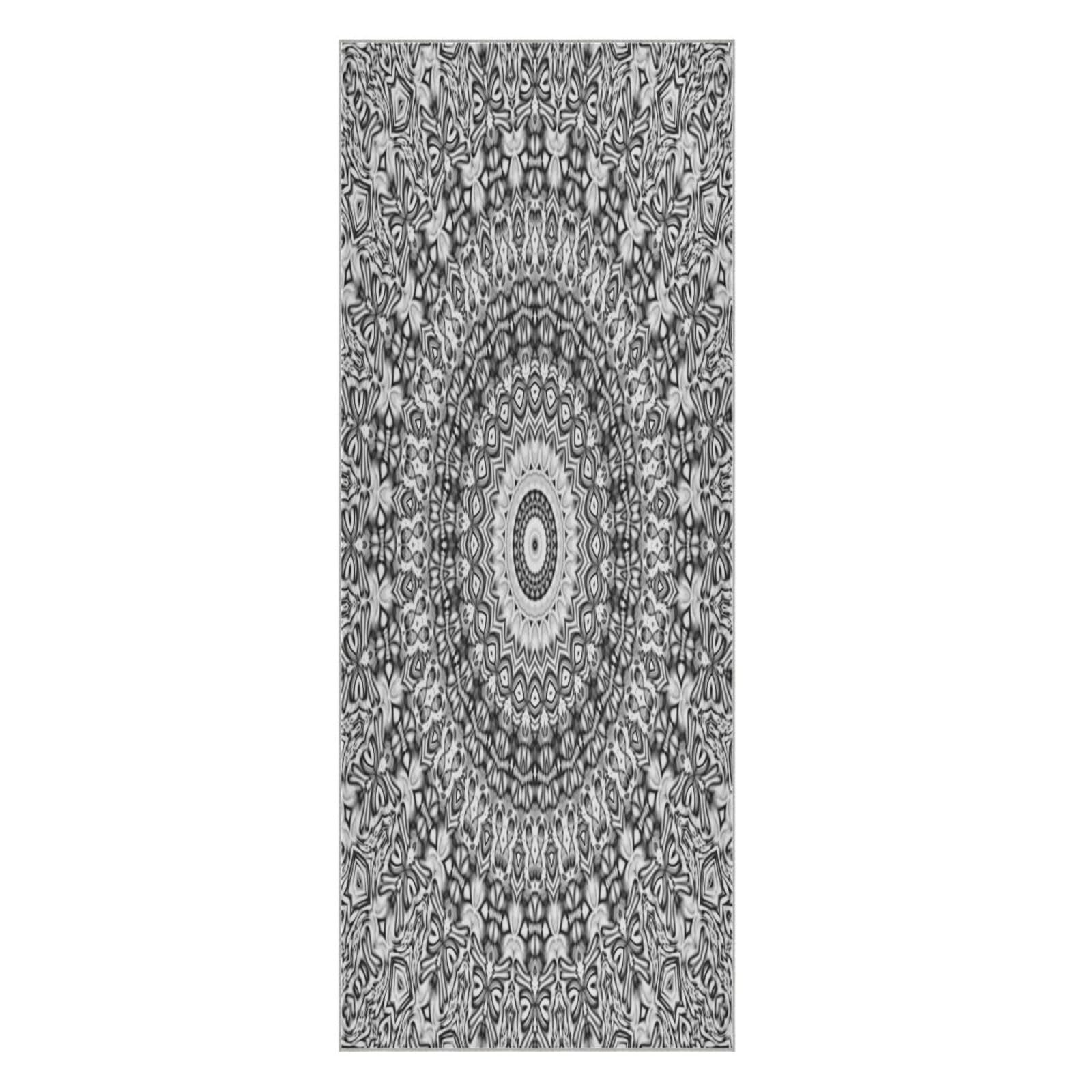 pnyoin Retro Print Yoga Towel,Hot Yoga Mat Towel with Grip Dots Sweat Absorbent Non-Slip for Hot Yoga, 24