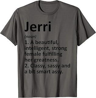 JERRI Definition Personalized Name Funny Christmas Gift T-Shirt