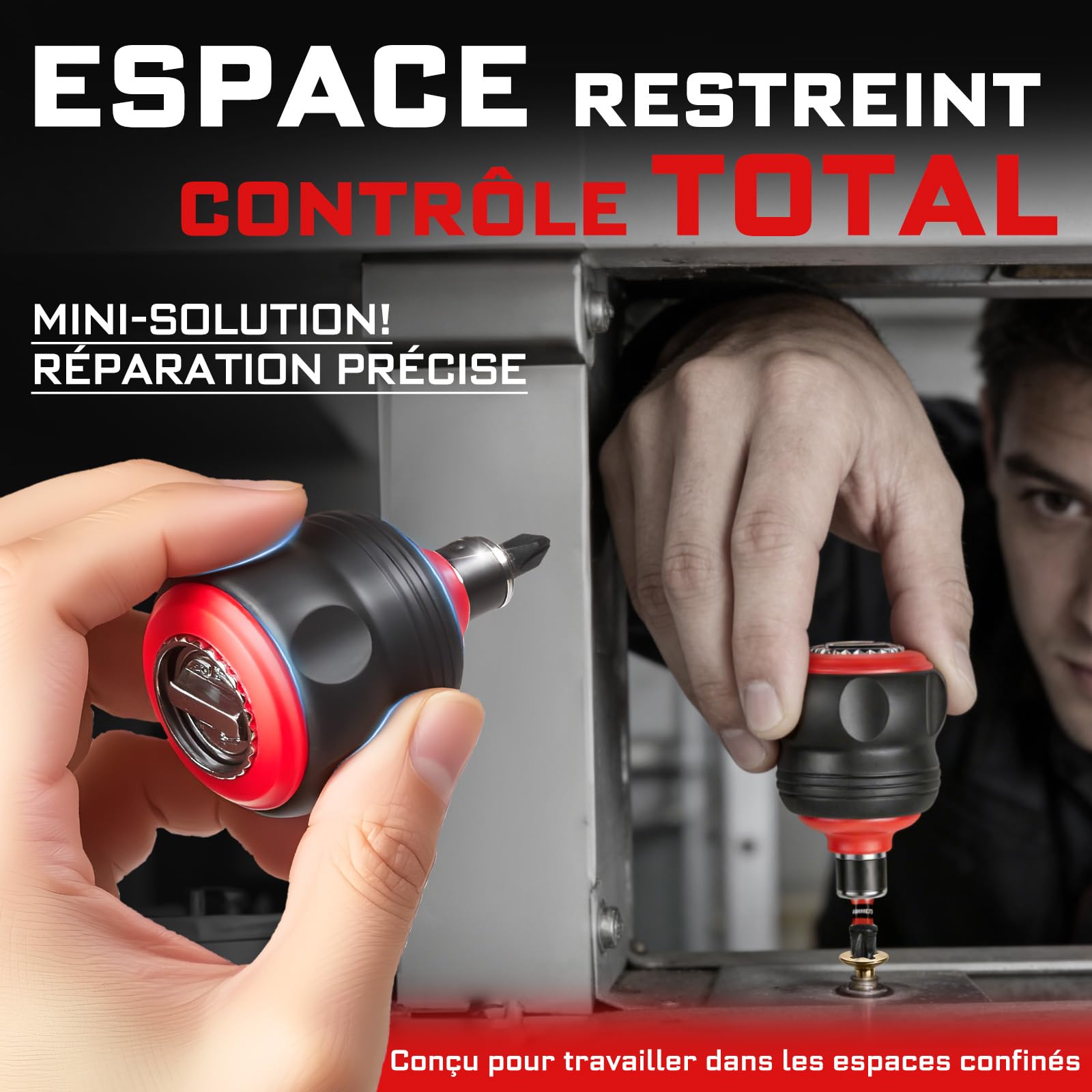 GEINXURN Set de 35 Tournevis à Cliquet Court Douille Magnétique Hexagonale Mini Cliquet Double Extrémité Multi-Embouts Magnétiques (PH/PZ/Torx/Hex) et Porte-Embout pour Réparation