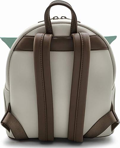 Miniatura 4 de Loungefly Star Wars Baby Yoda The Mandalorian - Bolso de hombro con doble correa para mujer