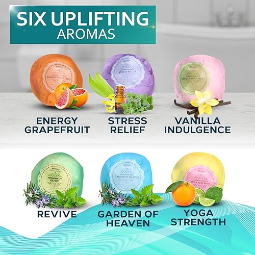 Miniatura 6 de Natural Spa - Juego de 6 bombas de baño con sal del mar Muerto cacao y aceites esenciales de karité tamaño XXL ideal para regalo