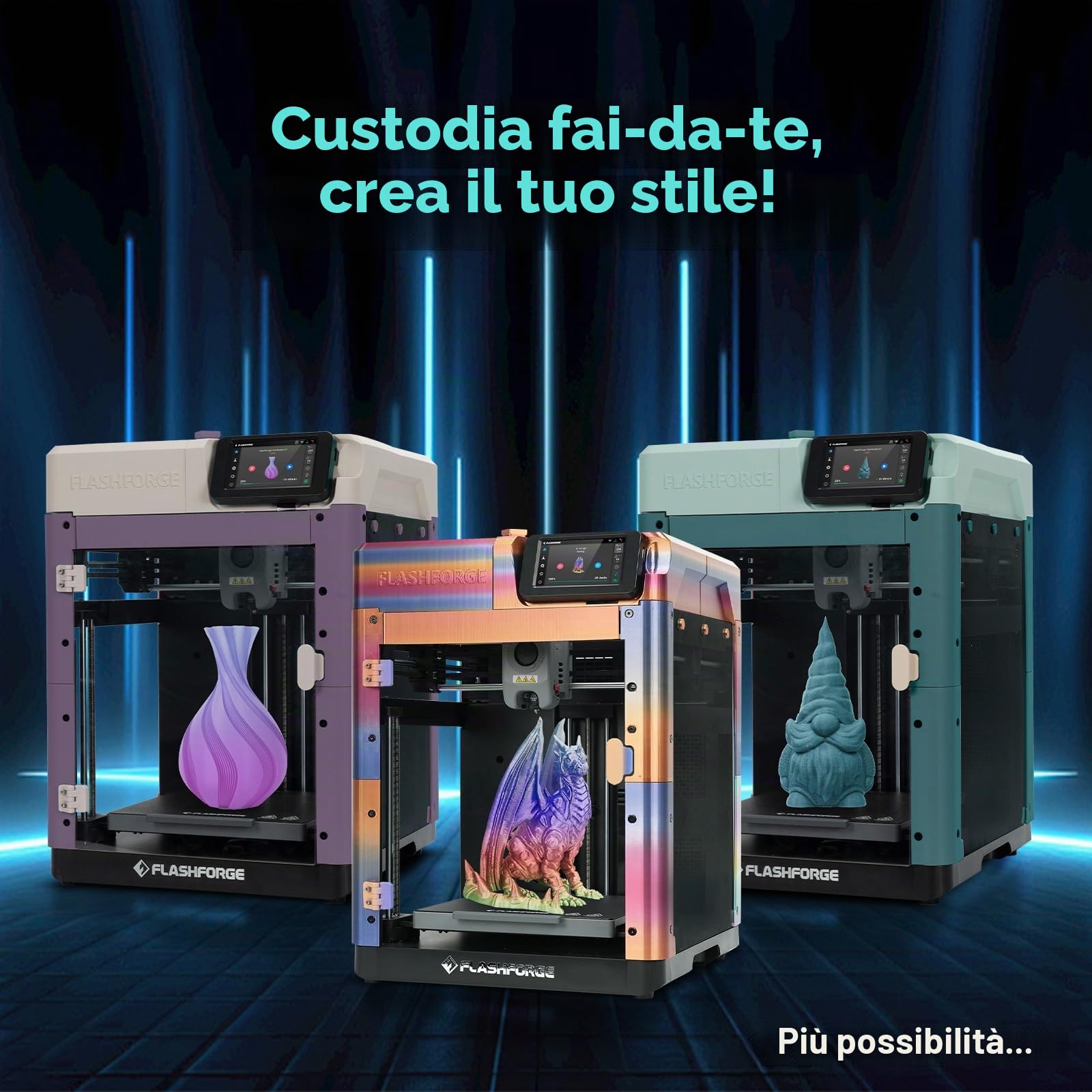 FLASHFORGE Adventurer 5M Kit di custodia, design fai-da-te, adatto per la stampa di filamenti ad alta temperatura, come ABS, ASA e PC