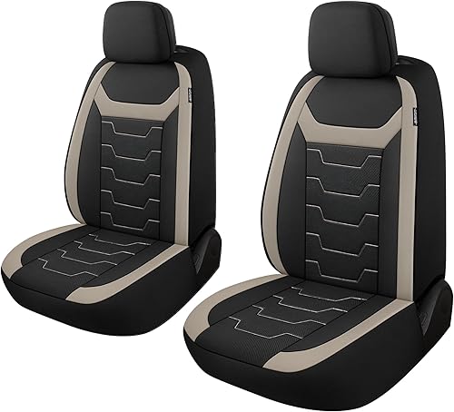 Funda transpirable para asiento de automóvil, 2 asientos delanteros, fundas de asiento de tela de malla de aire 3D para automóviles, fundas