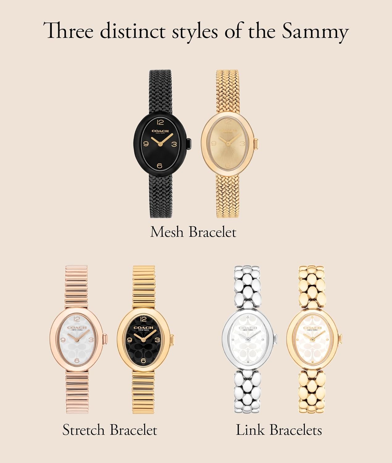 COACH Women's Sammy 2H Quartz Bracelet Watch, 22.5mm Petite Oval Case, Premium Fashion, Everyday Wear - Gift for Her - Image 6