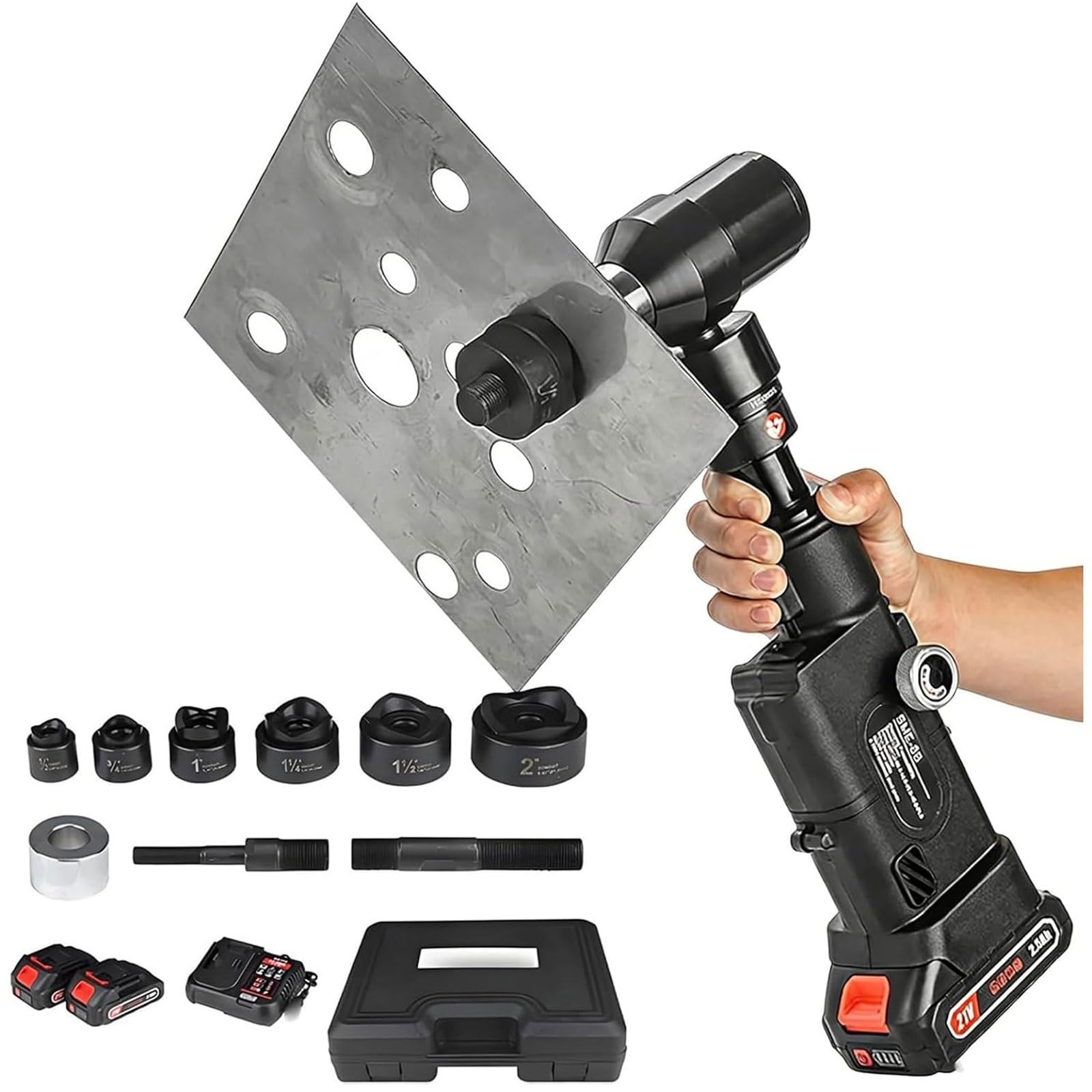 Perforatrice hydraulique électrique sans fil 22-60 mm avec 6 matrices pour tôle