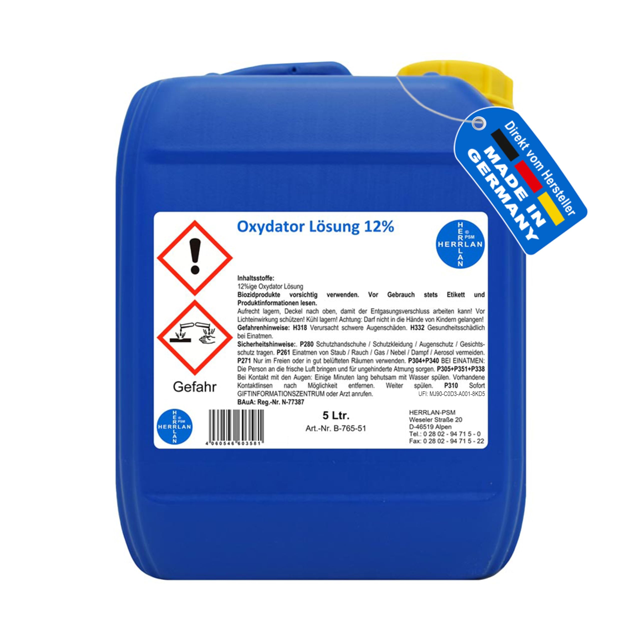 HERRLAN® Oxydator Lösung 12% stabilisiert – 5 Liter