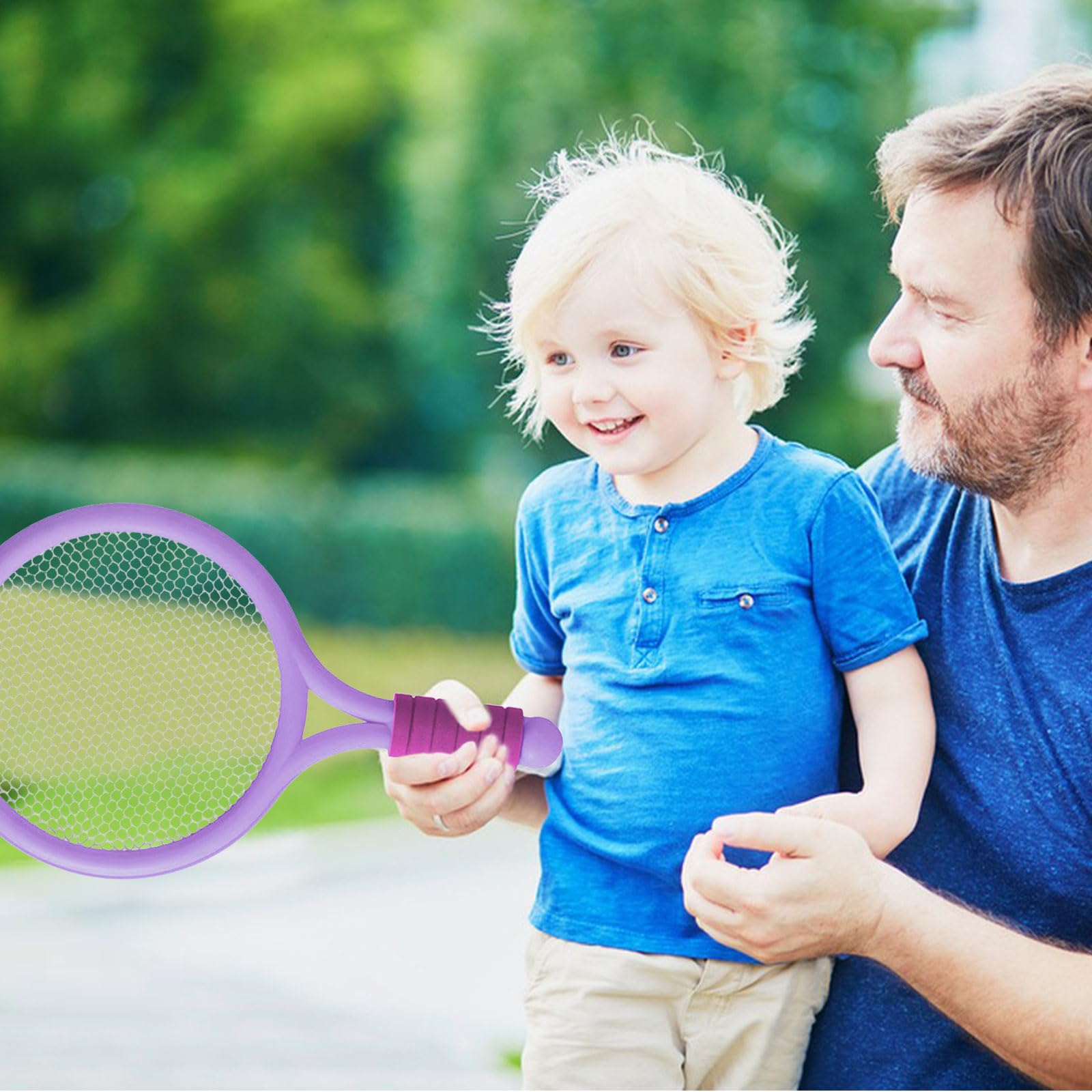 Miiepls Set Racchette Tennis/Badminton Per Bambini - Con 2 Racchette, 2 Palline E 6 Volani | Gioco Indoor E Outdoor - Foto 2