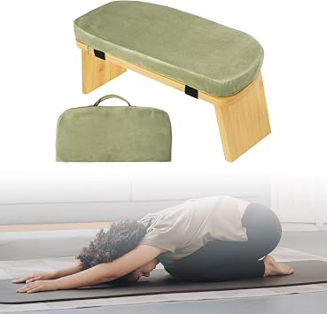 Bamboo Meditation Bench for Sitting and Kneeling, Ideal for and Prayer
