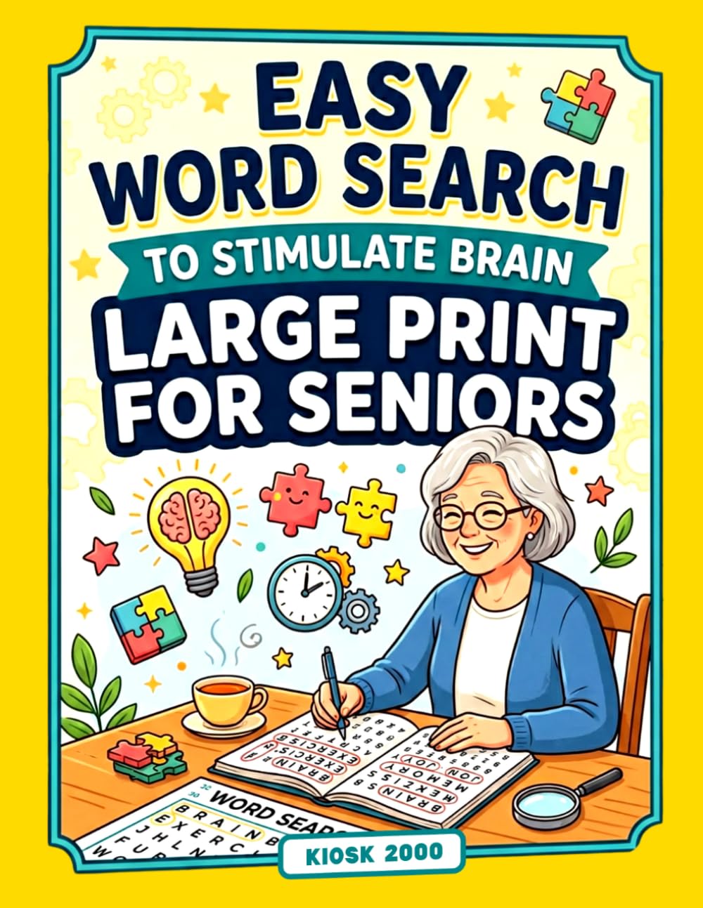 Easy word search to Stimulate Brain: Large print Word Search for Seniors with Dementia. Funny Brain Exercises to Increase Cognitive Abilities (LARGE ... DEMENTIA PATIENTS) (Easy book for your Brain)