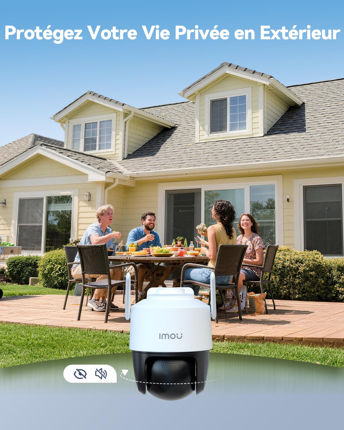 Imou 3K Caméra Surveillance WiFi Exterieure sans Fil Solaire, 2.4/5GHz WiFi